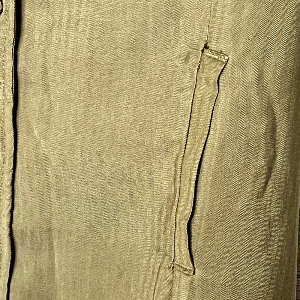 Dex Plus Olive Green Button Front Dress Belted w/Pockets - Size 1X - Picture 6 of 13